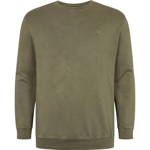 North 56°4 / North 56Denim North 56Denim Rough Garment Dyed Sweat Sweatshirt 0659 Dusty Olive Green