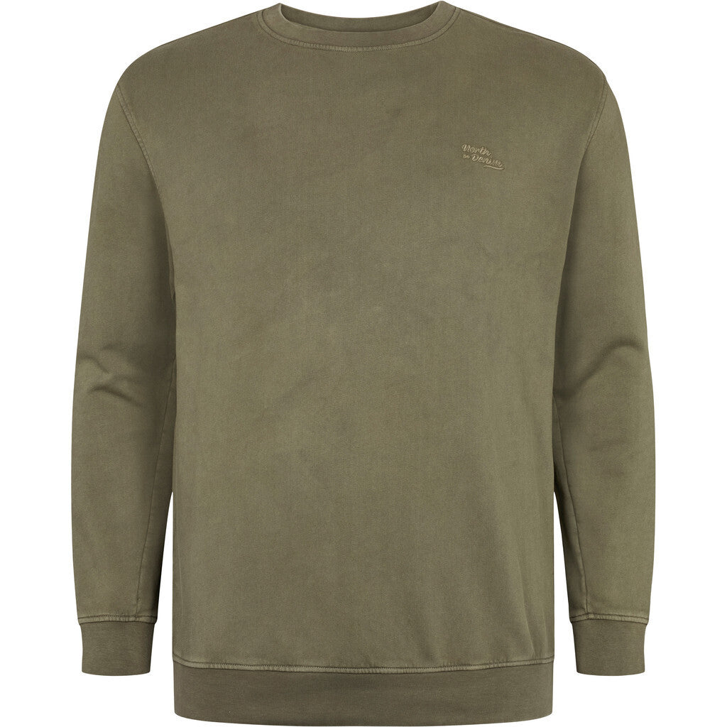 North 56°4 / North 56Denim North 56Denim Rough Garment Dyed Sweat TALL Sweatshirt 0659 Dusty Olive Green
