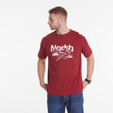 North 56°4 / North 56Denim North 56°4 Printed T-shirt T-shirt 0340 Carmine
